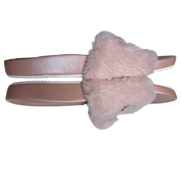 Betsey Johnson “Lori” Bridesmaid Faux Fur Slides – Women’s 8 – NEW - Picture 9 of 11